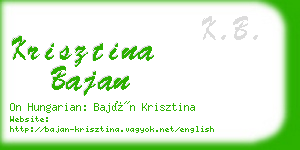 krisztina bajan business card